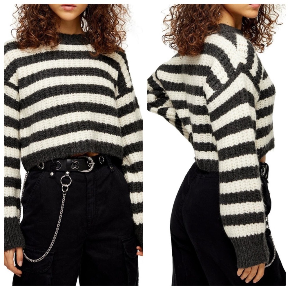 Last One. TOPSHOP Oversized Crop Style Sweater NWT